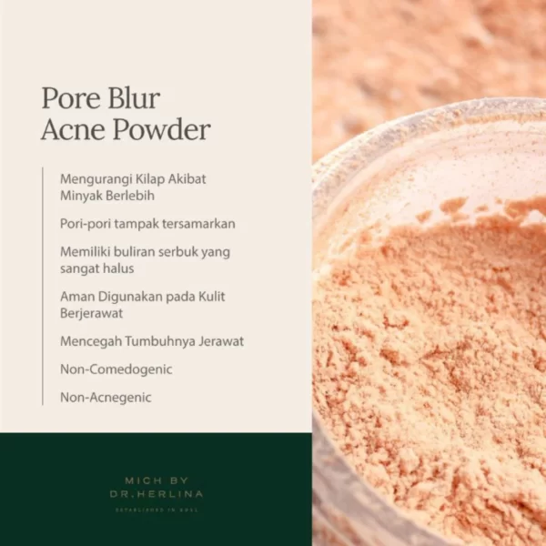 mich pore blur acne powder